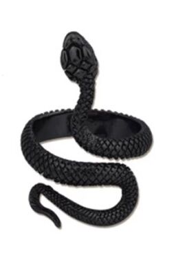Adjustable Snake Ring Black